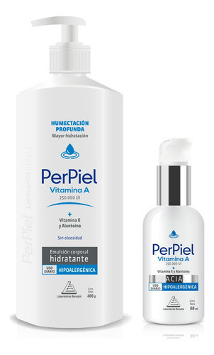 Perpiel Combo Humectacion Profunda 400g + Facial Vitamina A 0