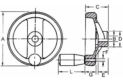 Volante Para Maquinas A16-5m Nylon 1