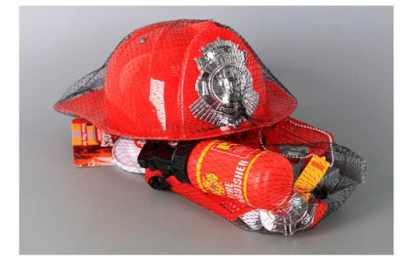 Set Bomberos Disfraz Casco Bombero Y 10 Accesorios  En Cadia 1