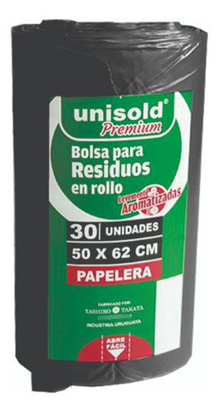 Bolsas Negras Para Residuos En Rollo Papelera X 30 Unidades 0