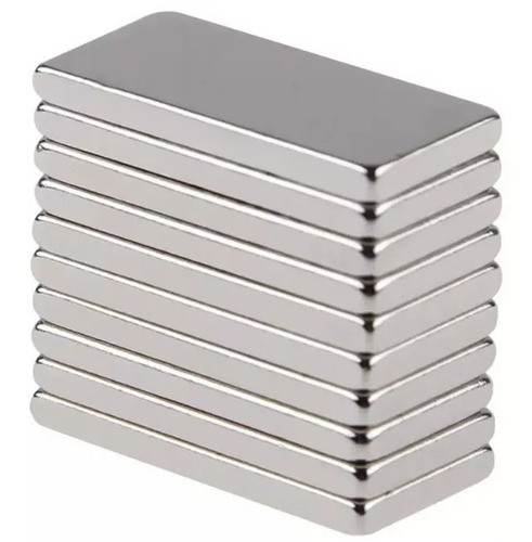 Ima De Neodimio Bloco 20mm X 10mm X 2mm 10 Pç 20 X 10 X 2 Mm 1