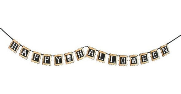 Banderin Halloween Glitter Happy Halloween 0