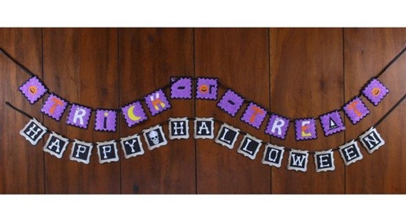 Banderin Halloween Glitter Happy Halloween 1
