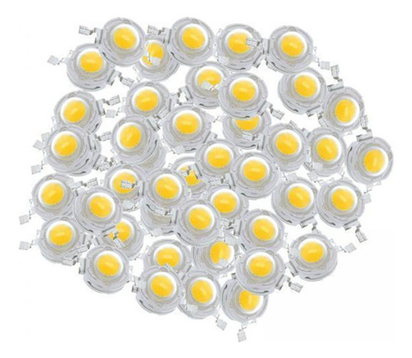 4 Chip Led De Alta Potência, Acessórios 50x 1w Branco 0
