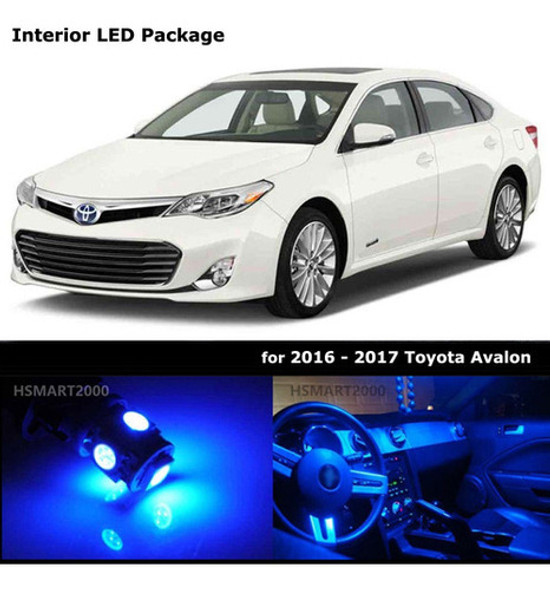11pcs Interior Azul Led Bombillas Kit Para 2016 2017 Toyota 1