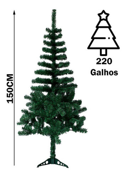 Arvore Natal 150cm - 220 Galhos 1