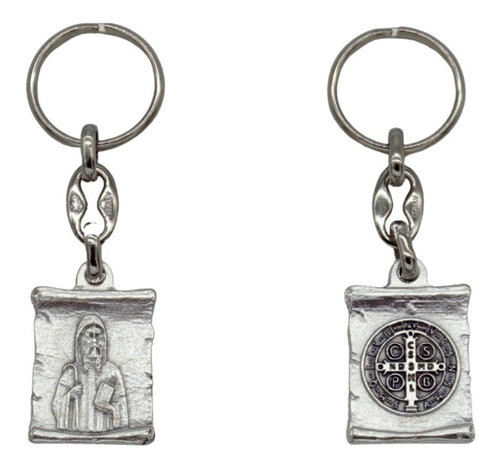 Llavero San Benito Medalla De Protección Souvenirs Italiana 1