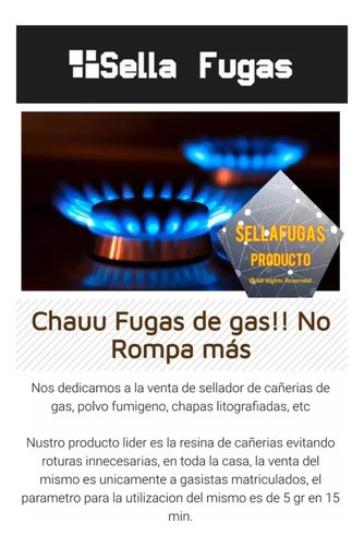 Tapa Fugas Para Cañeria De Gas 100% En 24 Hrs 20 Litros 0