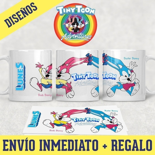 Kit Diseños Plantillas Tazas Tiny Toon Sublimación 1
