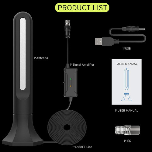 Antena Digital Para Tv Amplificada Usb Canales Digitales Pro 1
