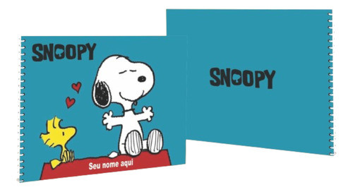 Caderno De Desenho Snoopy Personalizado C/nome 100fls 0