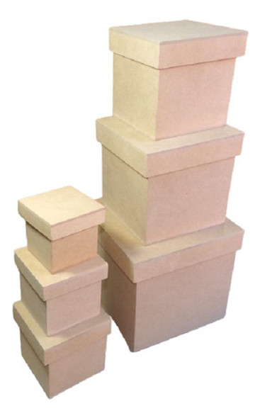 Caja Cubo 10x10x10cm Fibrofácil Souvenir Para Pintar X10un. 1