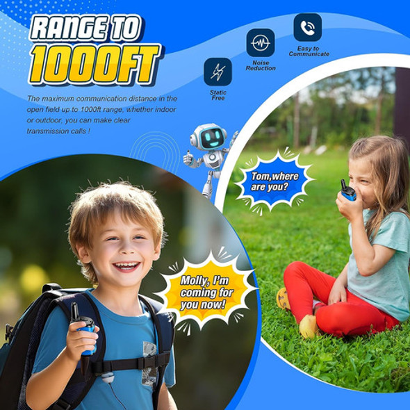 Radios Walkie Mini Robots Para Niños De 3 A 10 Años, Pack De 1