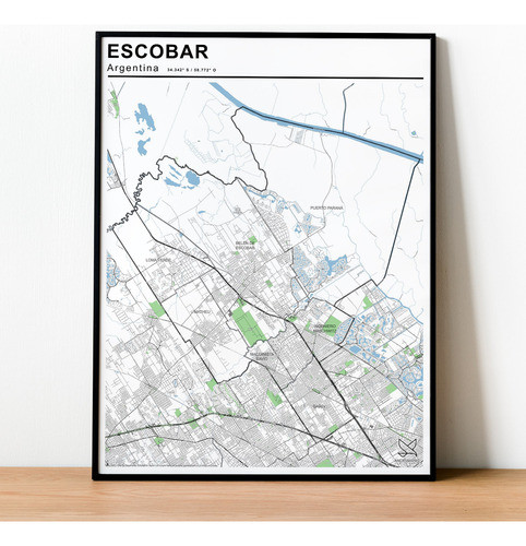 Mapa Partido De Escobar 80cmx61cm 0