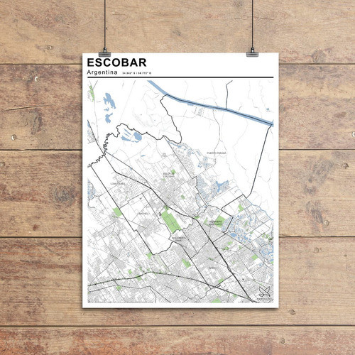 Mapa Partido De Escobar 80cmx61cm 1