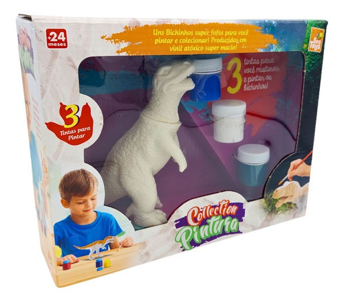Dino Rex Para Pintar Incluye 3 Tintas Dinosaurio 0