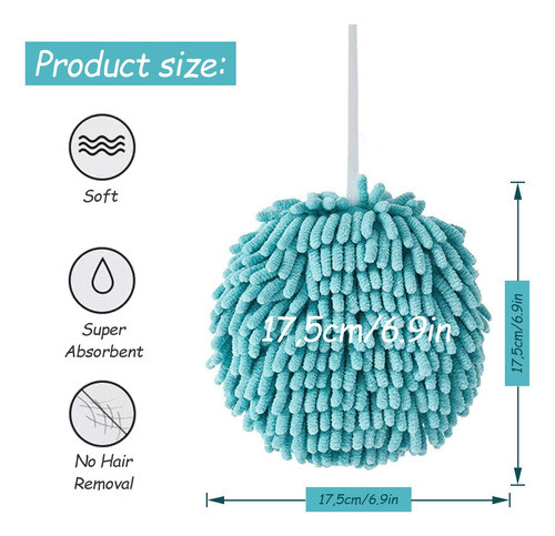 Lmip Bola De Felpilla Suave Y Absorbente, Bola De Toalla De. 1