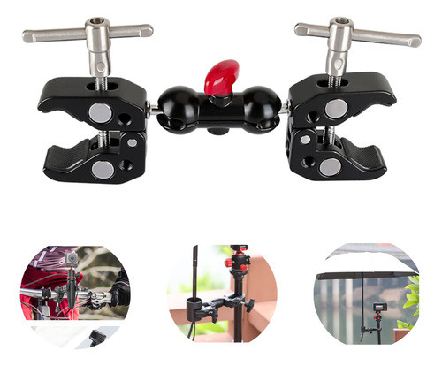 Garra Clamp Braçadeira Dupla Magic Para Prender Acessórios 0