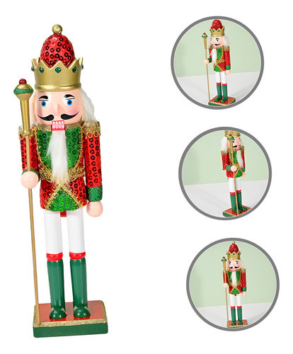 Adorno Navideño Soldado Cascanueces Madera 38 Cm Navidad 1