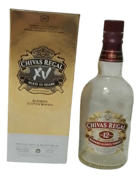 Botella Whisky Chivas Regal Vacía Con Caja- Colección 750ml 0