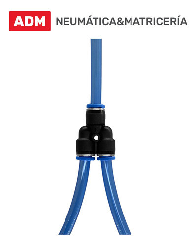 Conector Unión Y Neumatico De 12mm- X5u 1
