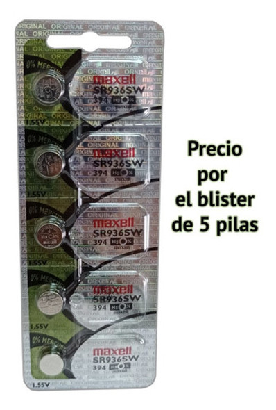 Pila Botón X5 Maxell Japón Sr936 Sw 394 - Electroimporta - 1