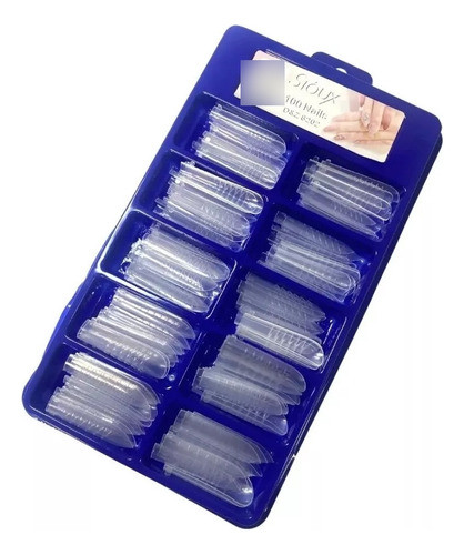 Molde F1 Natural Unhas Tips Transparentes Acrigel Manicure 0