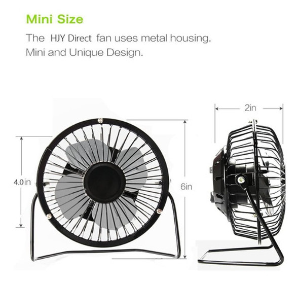Ventilador Usb, Hjy - Escritorio De Mesa Usb De 4 Pulgadas 1