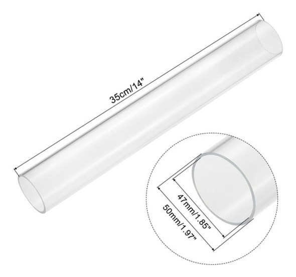 Tubo Acrilico Rigido Transparente Od 50mm Id 47mm - 35cm 1