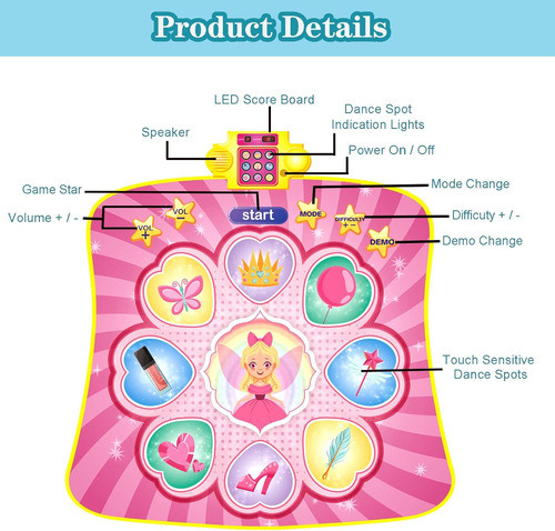 Alma De Baile Rosa Para Niñas De 3-10 Años Con 8 Modos De Ju 1