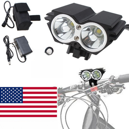 5000 Lúmenes X 2 Cree Xm-l U2 Led Ciclismo Bici Bicicleta Fa 0