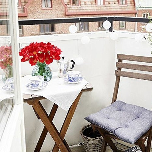 Flores Artificiales De Amapola Rojas Pack 20 1