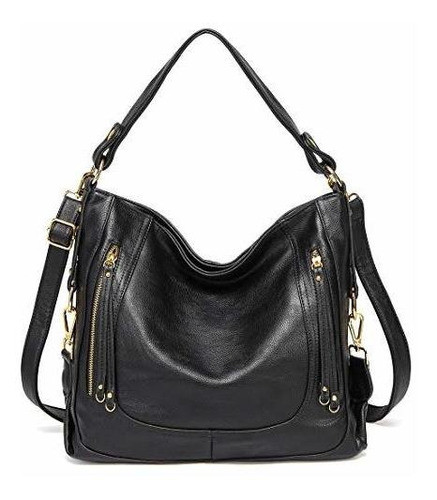 Kasqo - Bolso De Mano Para Mujer De Piel Grande Con Una Supe 0