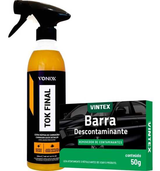 Cera Líquida Carnaúba Tok Final + Clay Bar V-bar 50g Vonixx 0