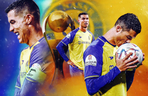 Poster Futbol Cristiano Ronaldo Al-nassr - 45x30cm 1