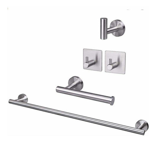 Set De 5 Accesorios Para Baño Niquel Pulido Tocten -7zwfwlc 0