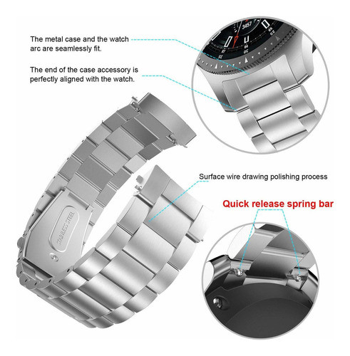 Baihui Compatible Con Galaxy Watch 46mm / Gear S3 Classic / 1