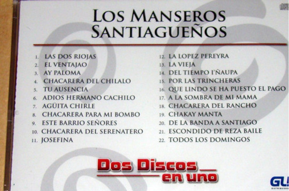 Los Manseros Santiagueños Dos Discos En Uno Cd / Kktus 1