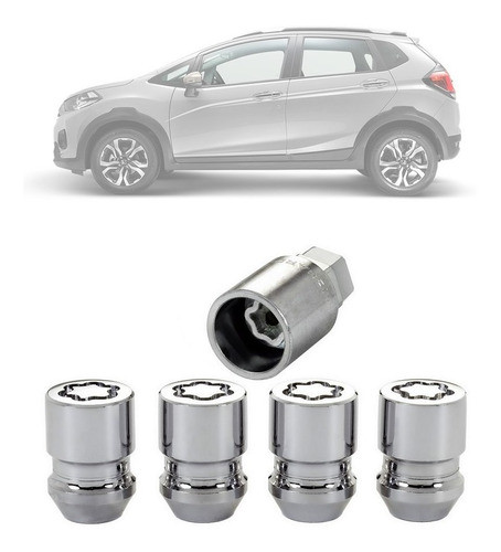 Kit 4 Trava Porca Parafuso Antifurto Roda Mcgard Para Wrv 0