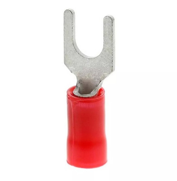 Terminal Preaislado Horquilla 3 Mm Rojo Pack X100 Fusse Stg 0