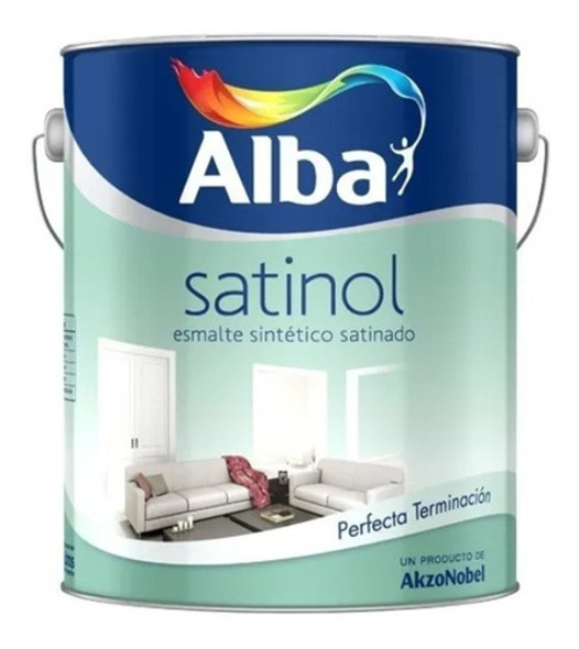 Satinol Esmalte Sintético Satinado Blanco 1 Lt Alba Sibaco 0
