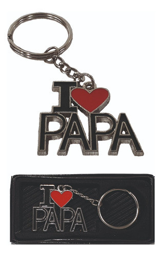 Llavero Dia Del Padre *i Love Papa* 9 X 4.5cm E/caja Regalo 1