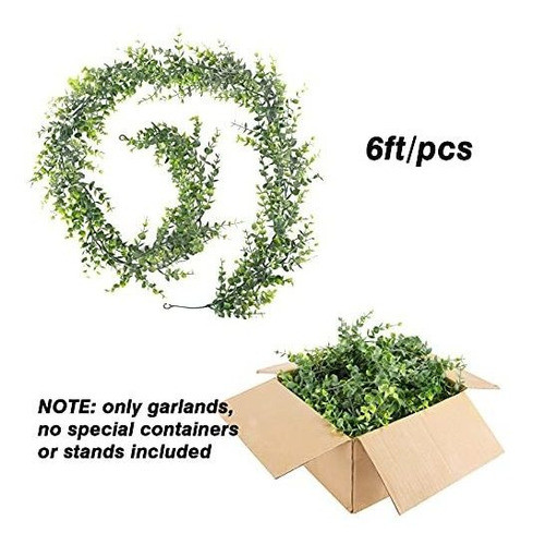 Tiras Artificiales Falsa Planta Eucalipto P/colgar-5u 1.8m 1