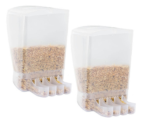 Kit 2 Comedouro Automático Contínuo 4 Bicos Saídas Pássaros 0 Kit 2 Comedouro Automático Contínuo 4 Bicos Saídas Pássaros 0