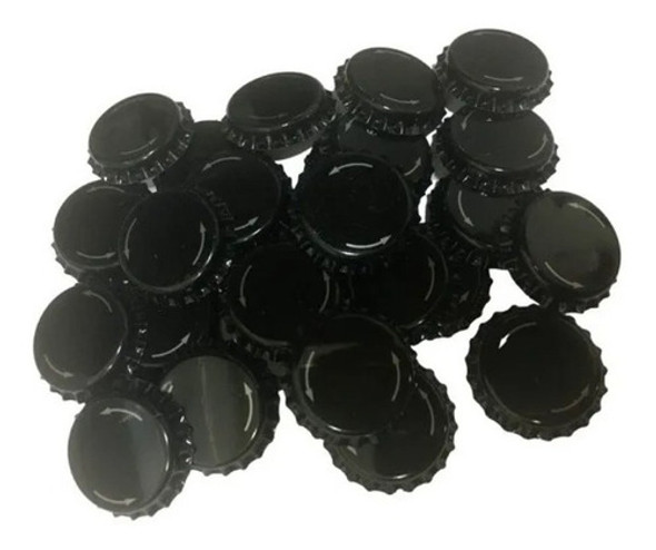 500 Tampinha Garrafa Coroa C/ Rosca Cerveja Artesanal Preta 0