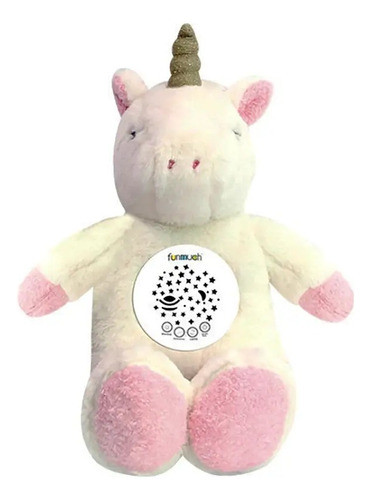 Veladora De Peluche Con Musica Y Luz - Unicornio Sentado  66 0