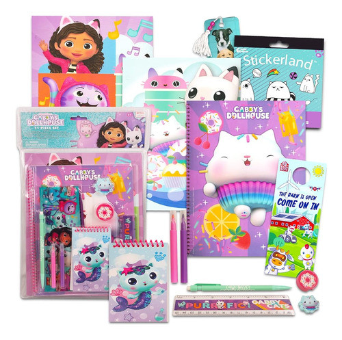 Gabby's Dollhouse Stationery Set - 11 Pc Bundle Con Gabby's 0