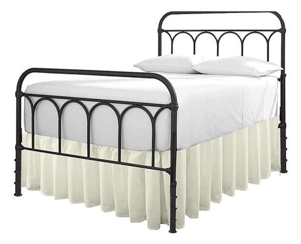 ~? Falda De Cama Con Volantes Con Esquinas Divididas, King D 1