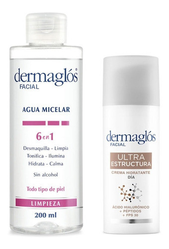 Kit Facial Dermaglós Rutina De Día Ultra Estructura 0