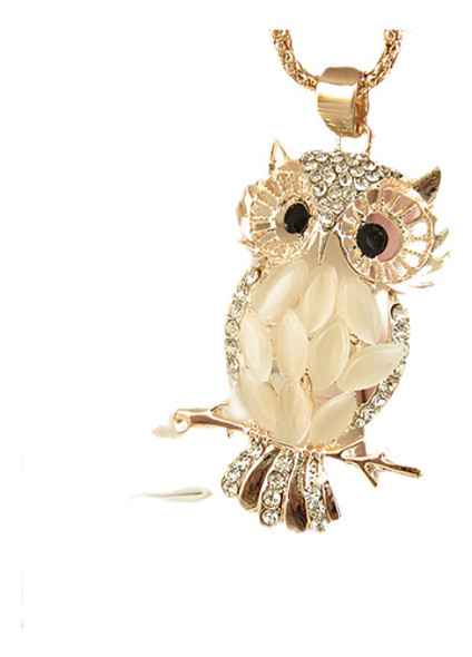 Mujeres Buho Diamantes Joyas De Cristal Colgante Collar Con 0